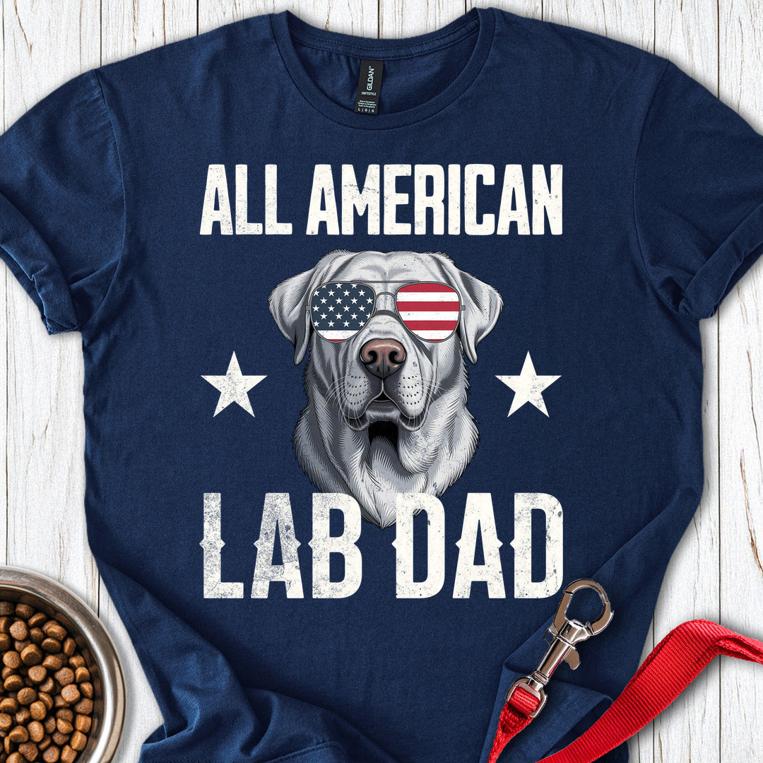 All American Silver Lab Dad Navy