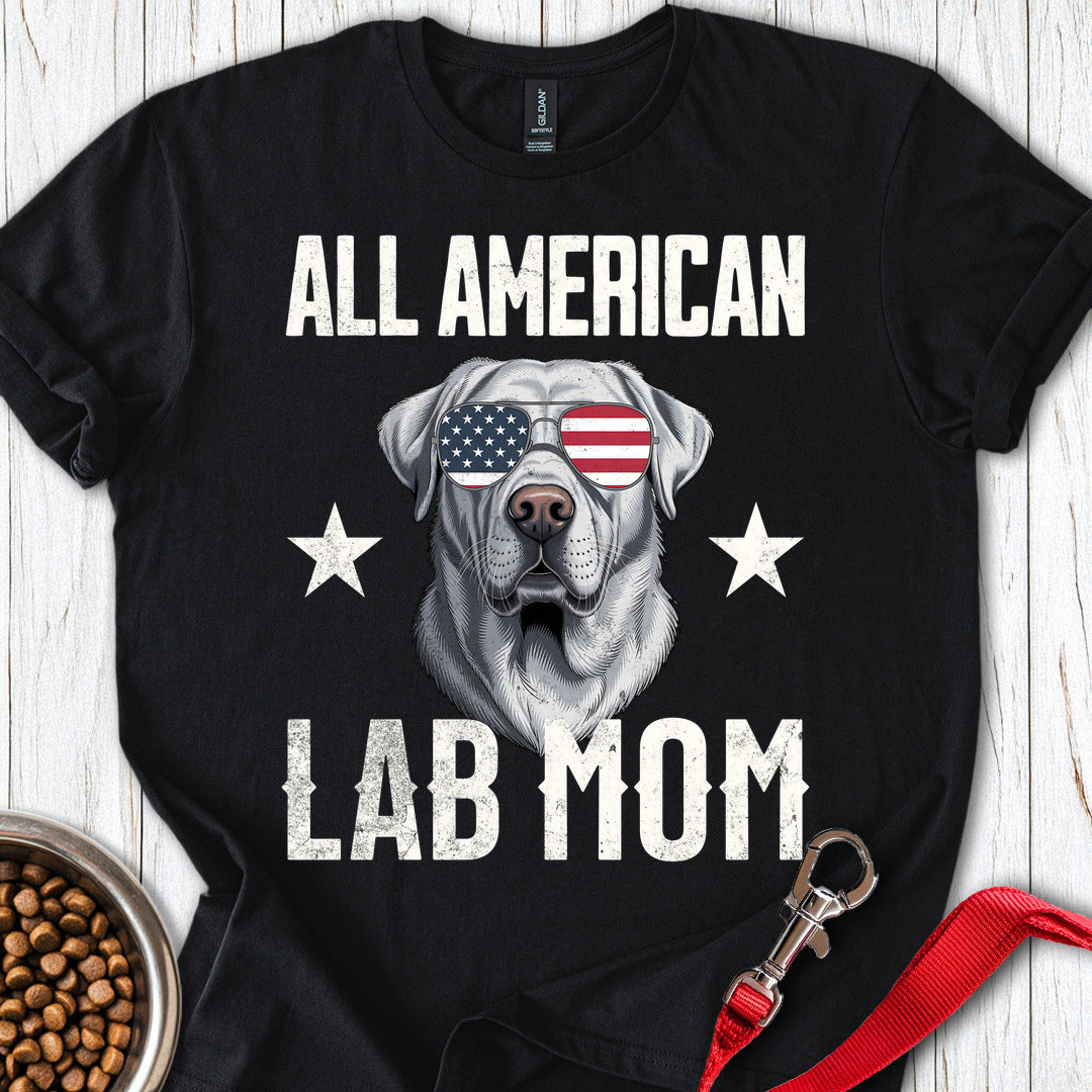All American Silver Lab Mom Black