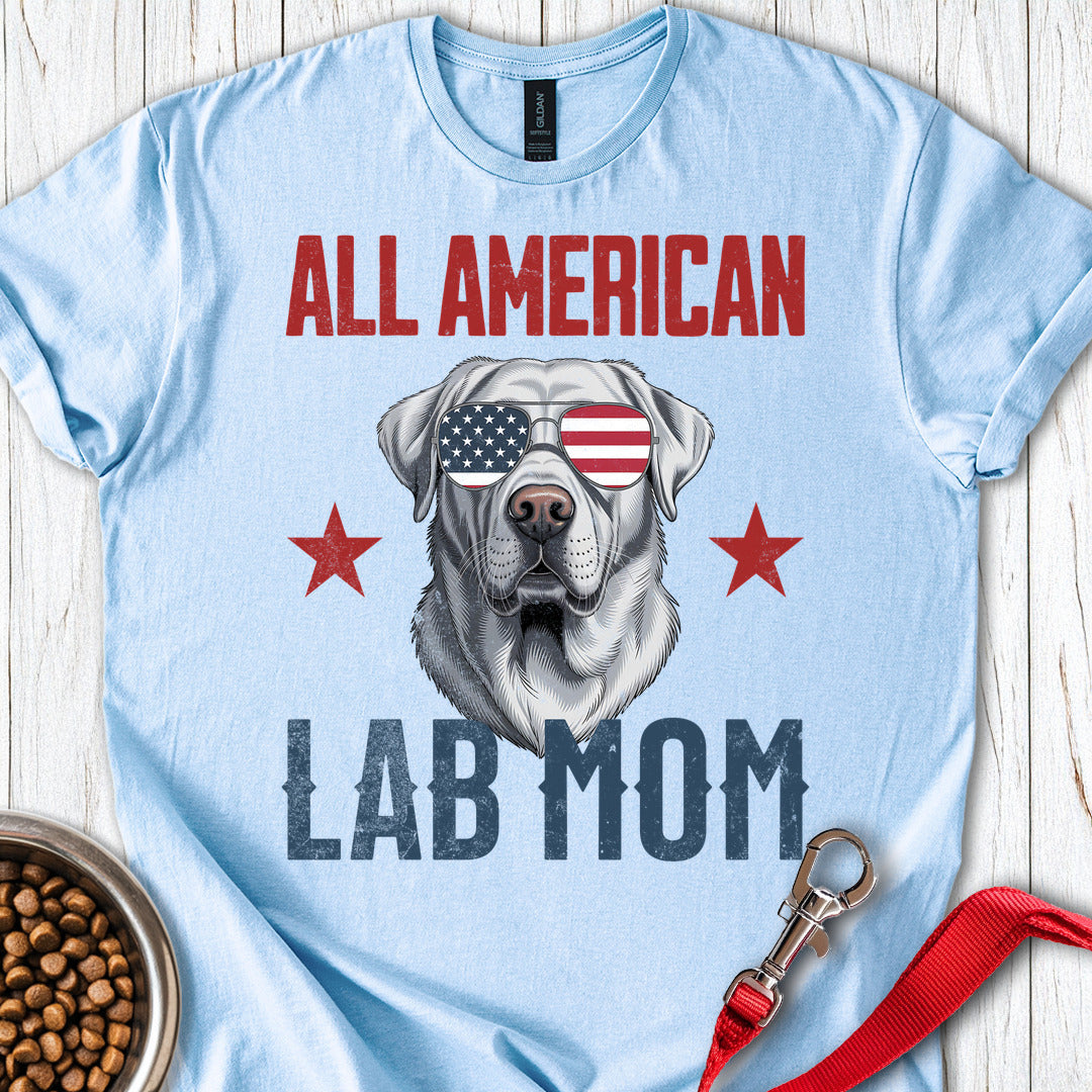 All American Silver Lab Mom Light Blue