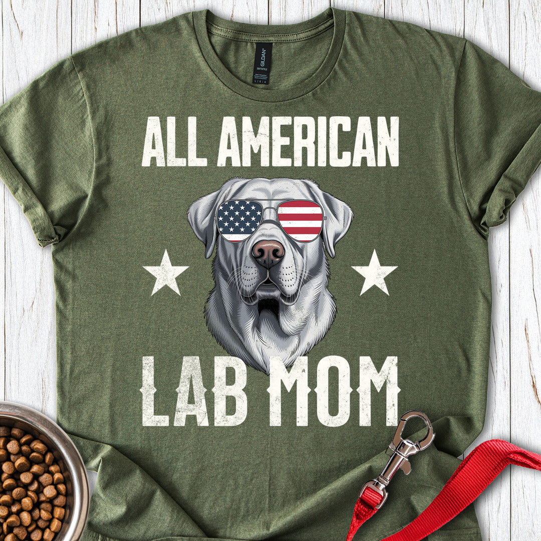 All American Silver Lab Mom Military Green
