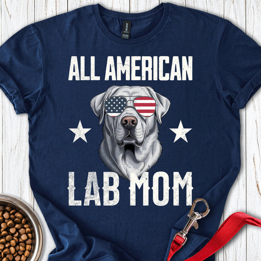 All American Silver Lab Mom Navy