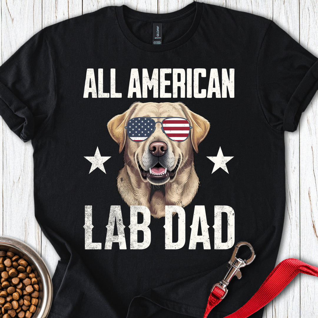 All American Yellow Lab Dad Black