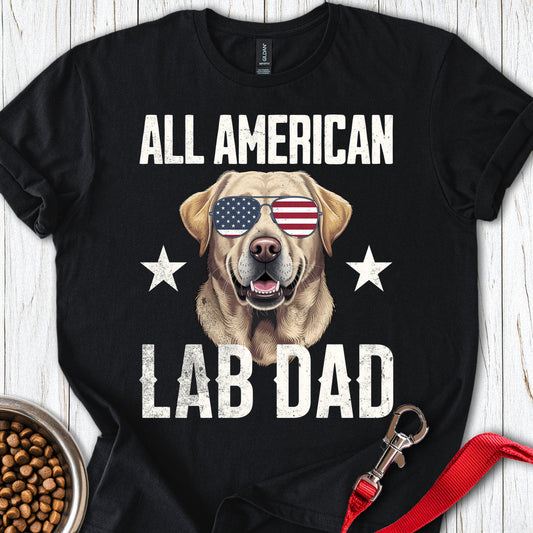 All American Yellow Lab Dad Black