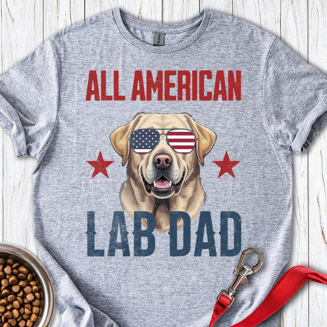 All American Yellow Lab Dad Sport Grey