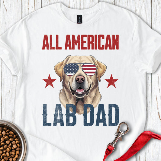 All American Yellow Lab Dad White