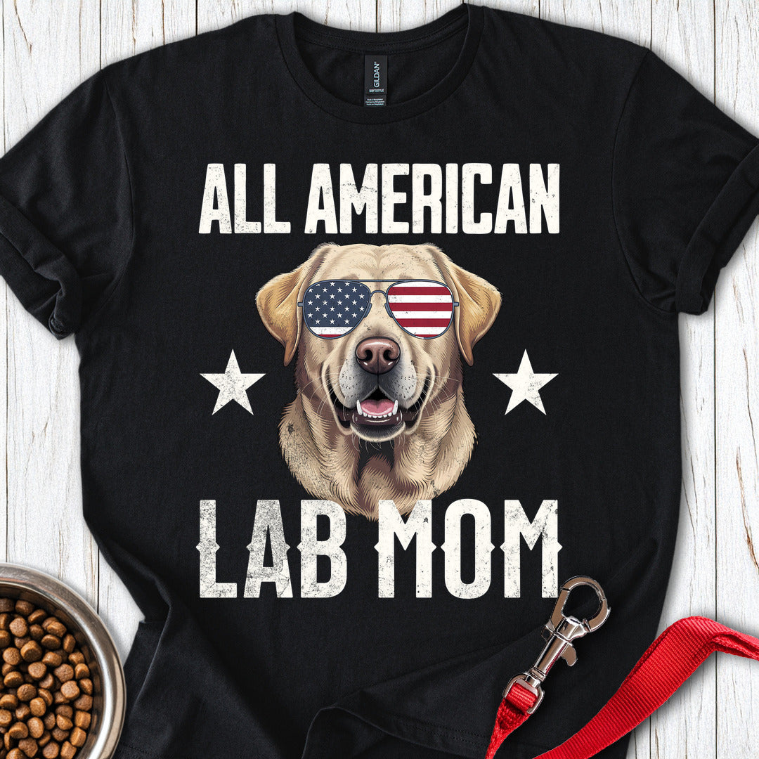 All American Yellow Lab Mom Black