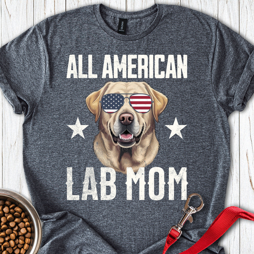 All American Yellow Lab Mom Dark Heather