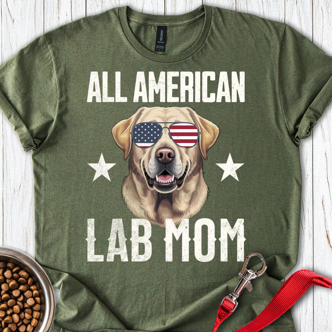 All American Yellow Lab Mom Military Green