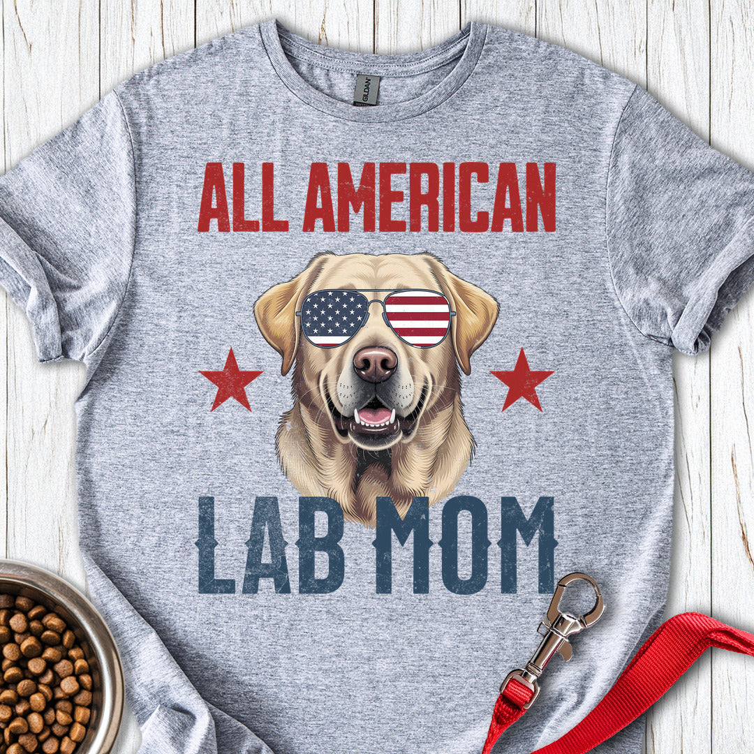 All American Yellow Lab Mom Sport Grey
