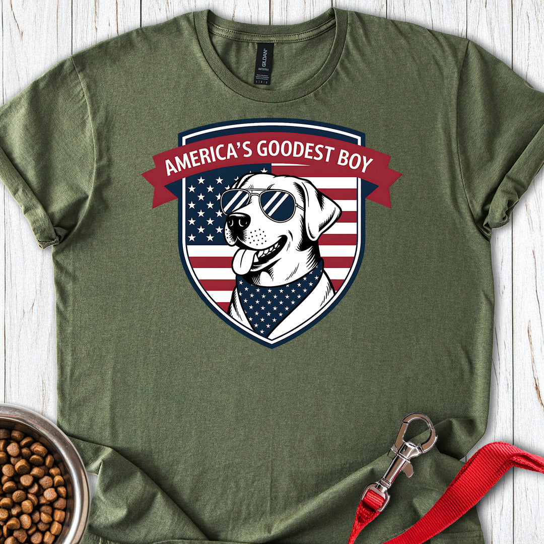 America's Goodest Boy Labrador Military Green