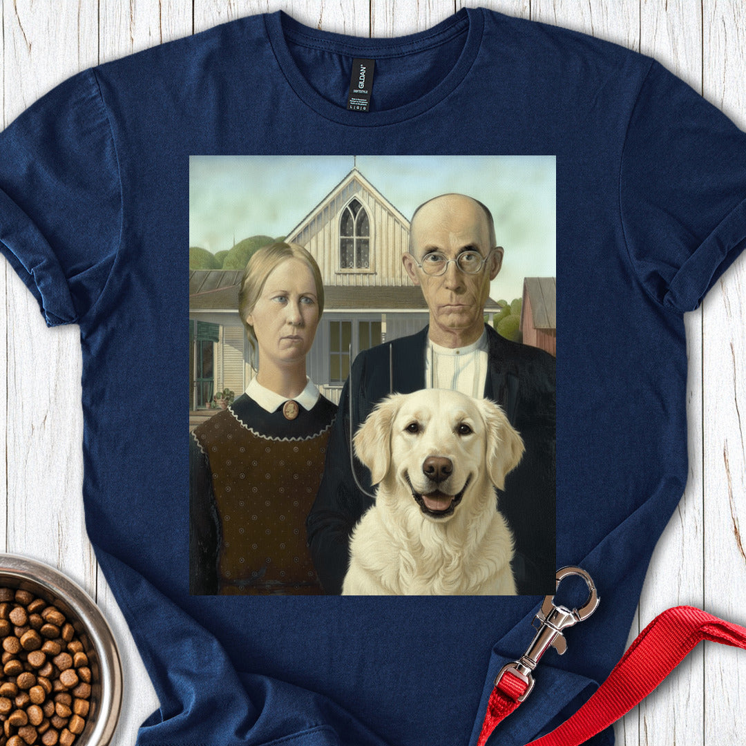 American Gothic White Goldie Navy