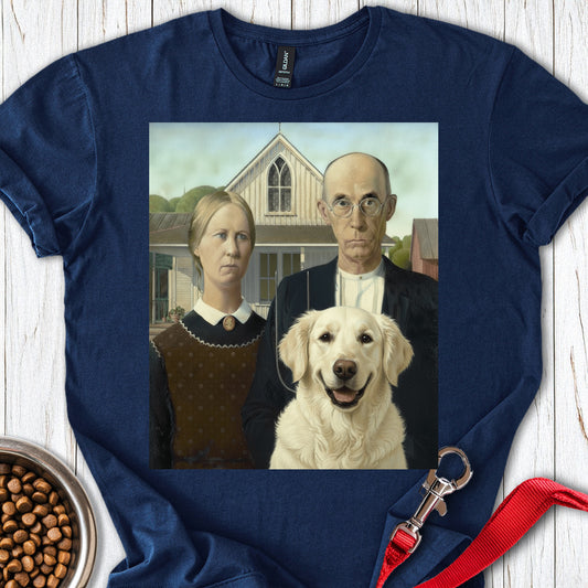 American Gothic White Goldie Navy