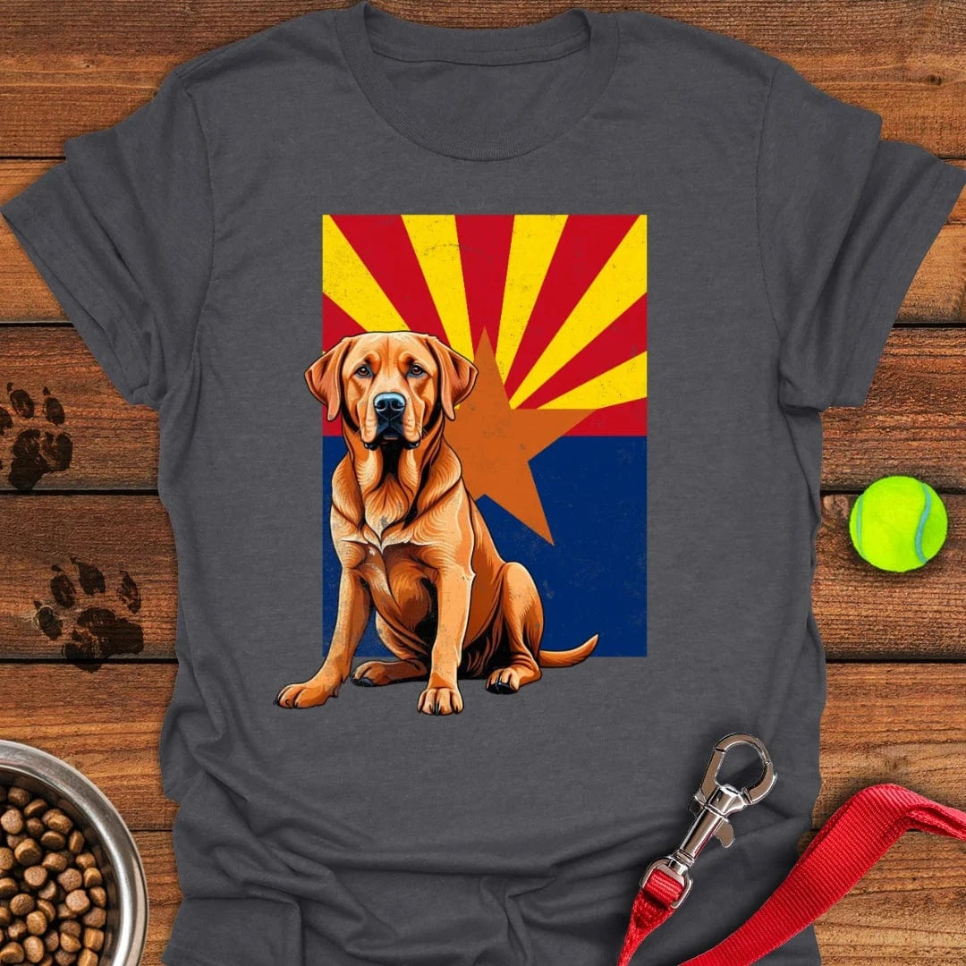 Fox Red Labrador Arizona Flag T-Shirt Dark Heather