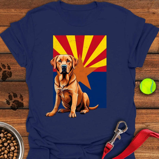 Fox Red Labrador Arizona Flag T-Shirt Navy