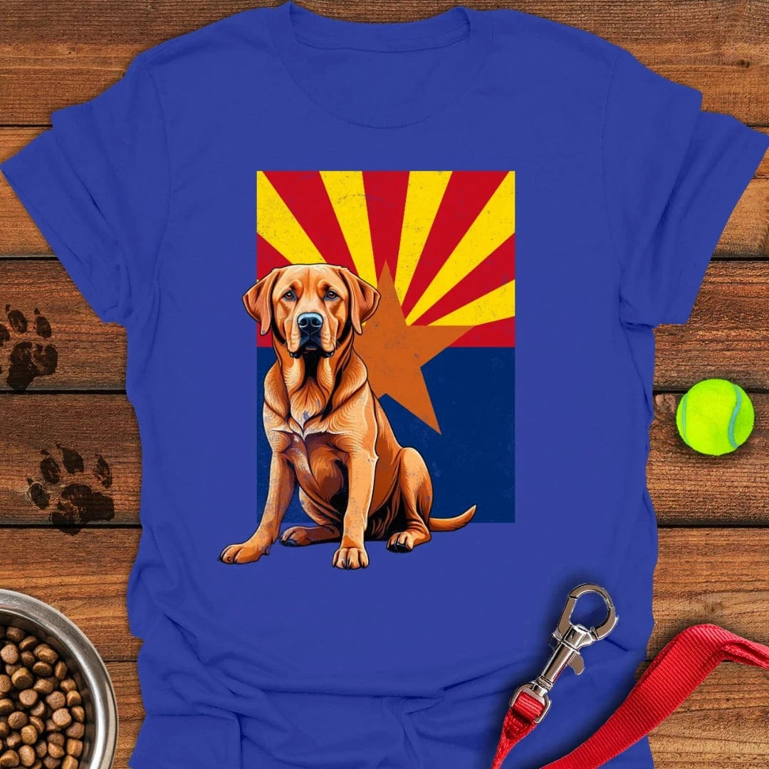 Fox Red Labrador Arizona Flag T-Shirt Royal