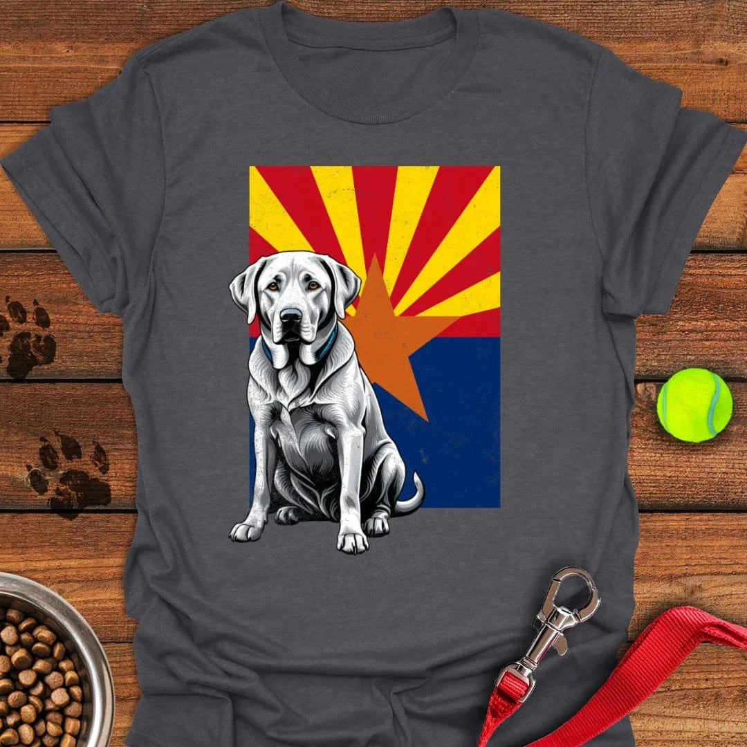 Silver Labrador Arizona Flag T-Shirt Dark Heather