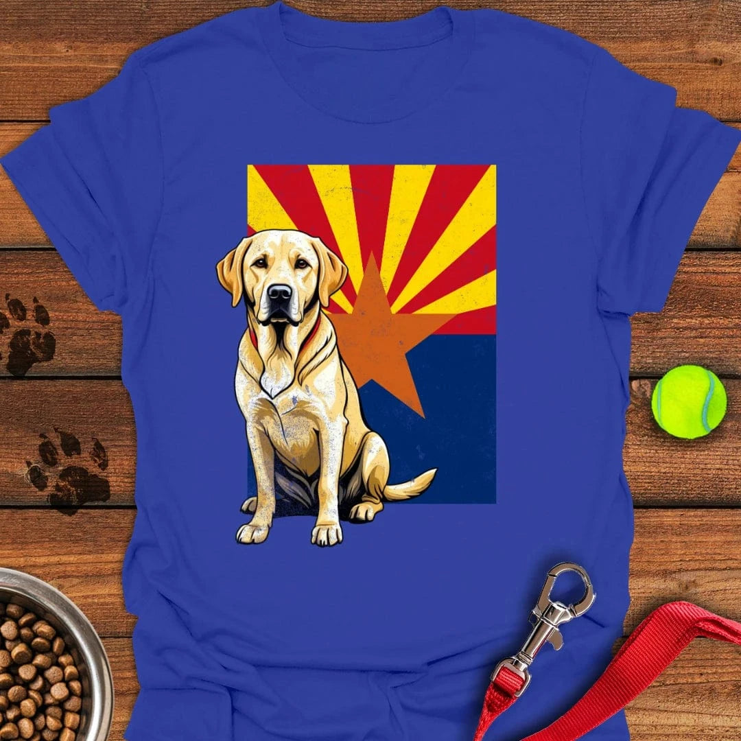 Yellow Labrador Arizona Flag T-Shirt Royal