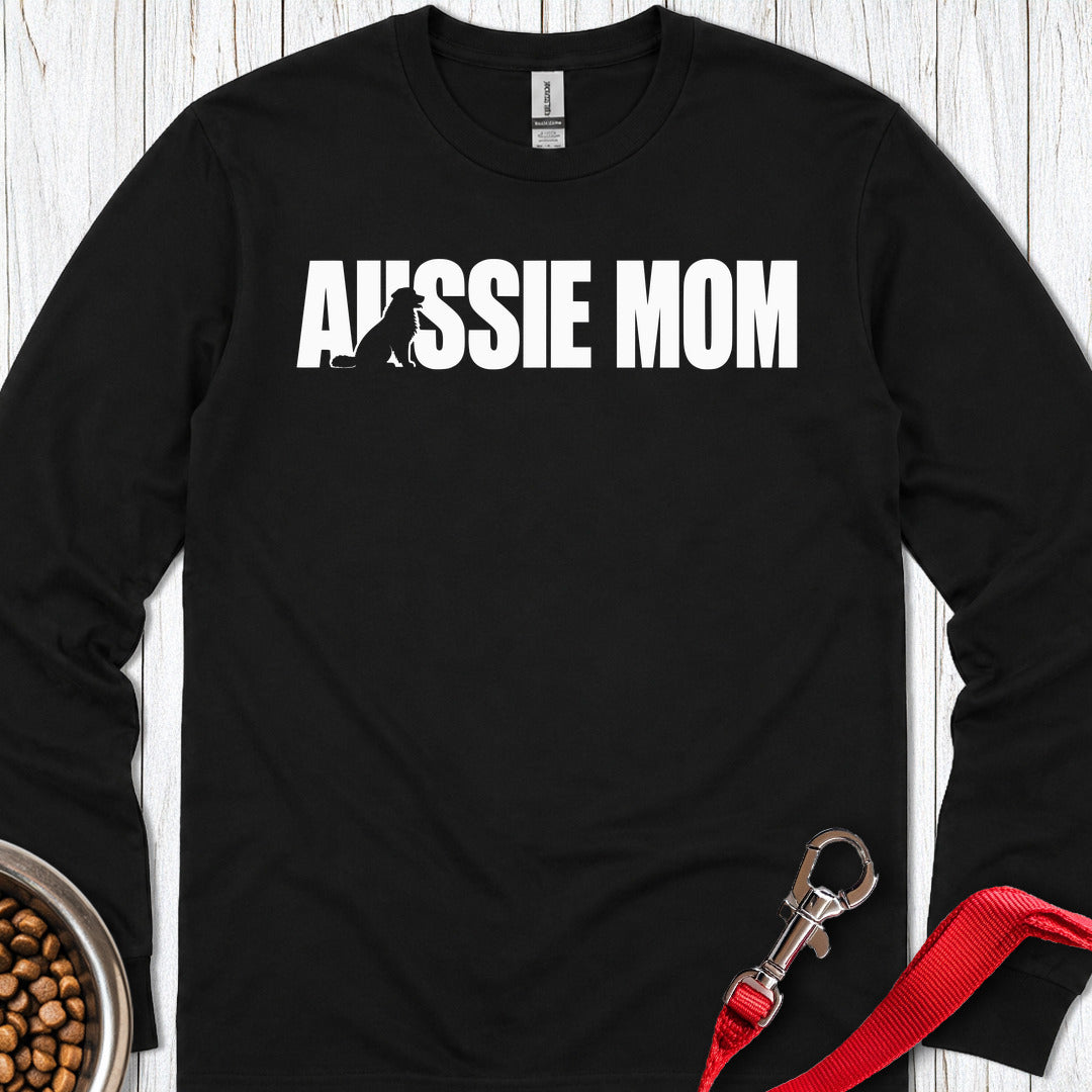 Aussie Mom Long Sleeve — Black