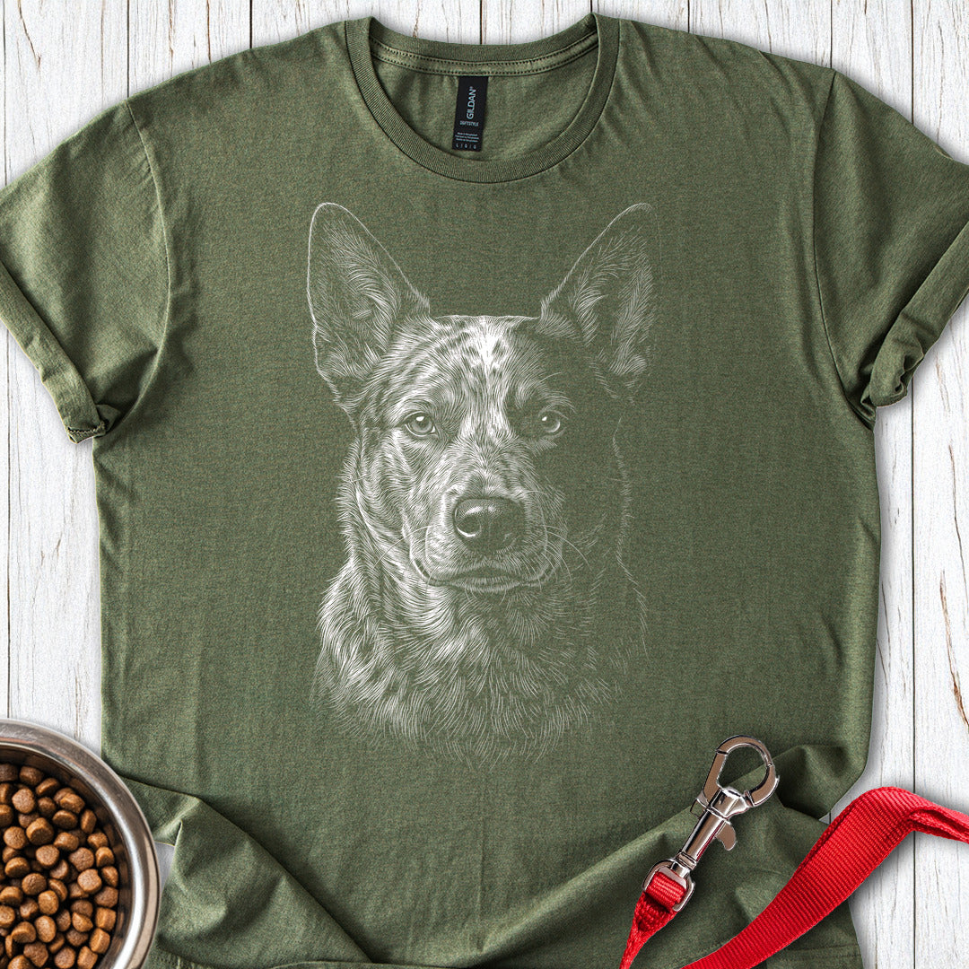 Australian Cattle Dog Engraved — Military Green