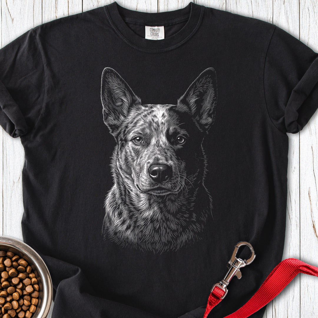 Australian Cattle Dog Engraved Premium Tee — Black