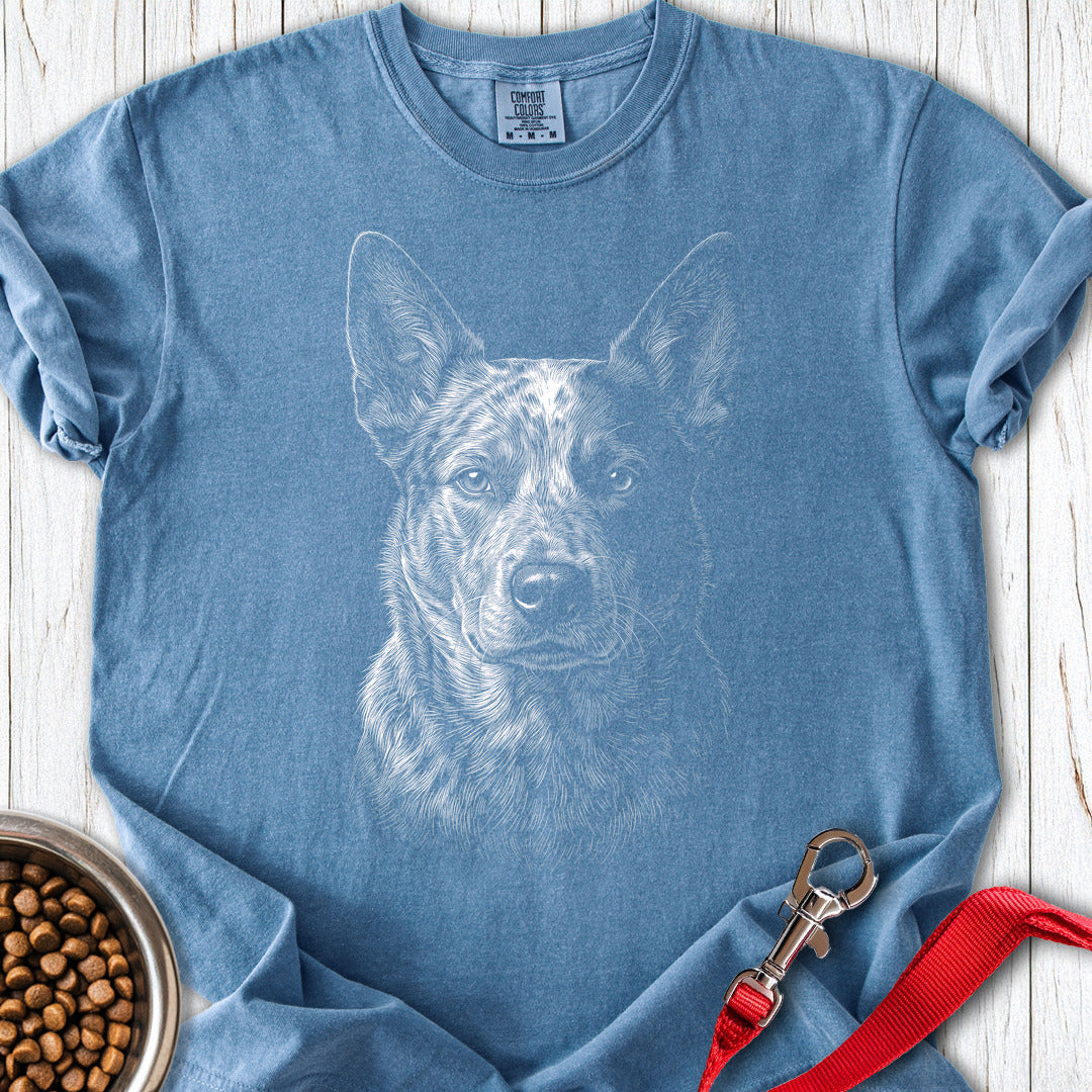 Australian Cattle Dog Engraved Premium Tee — Blue Jean