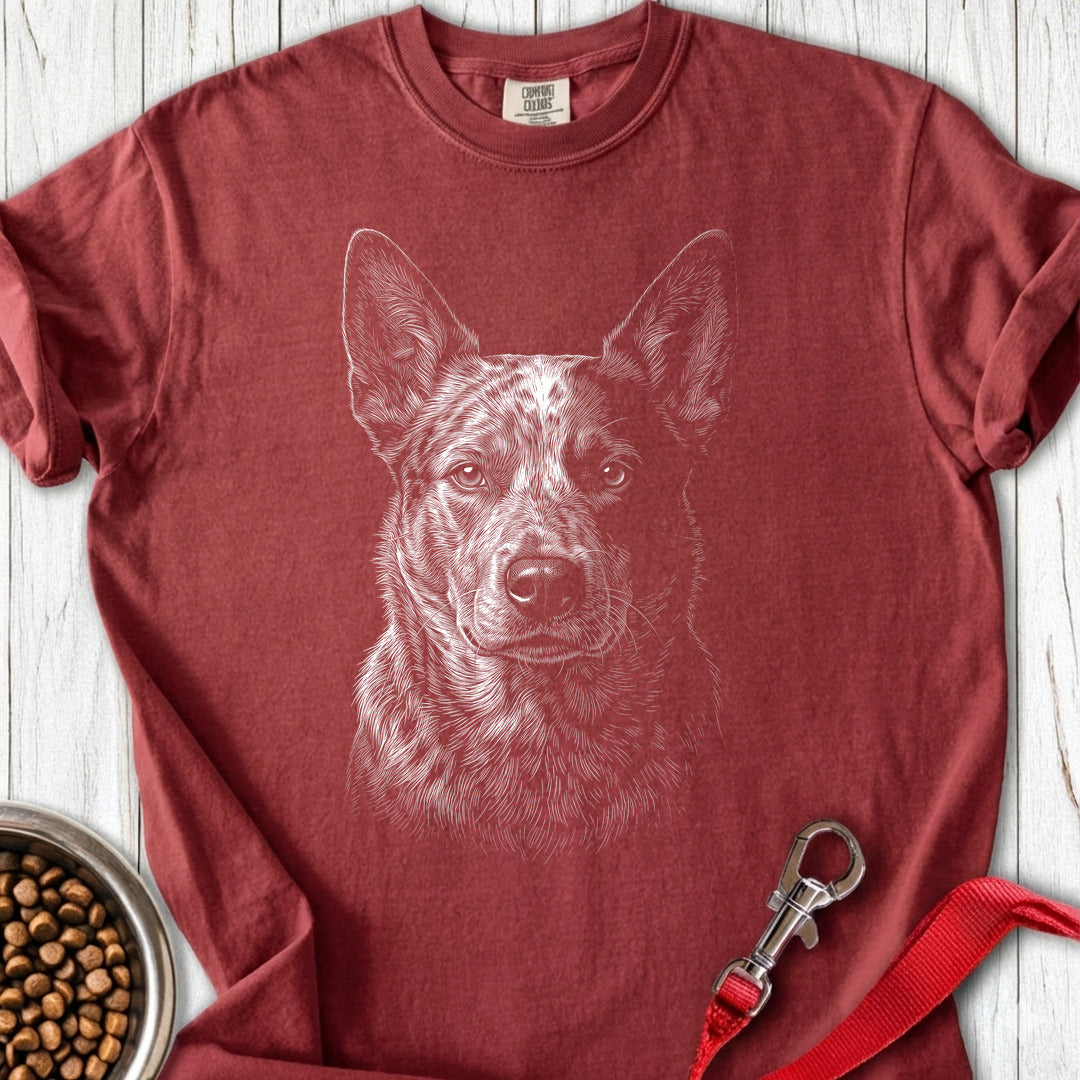 Australian Cattle Dog Engraved Premium Tee — Brick