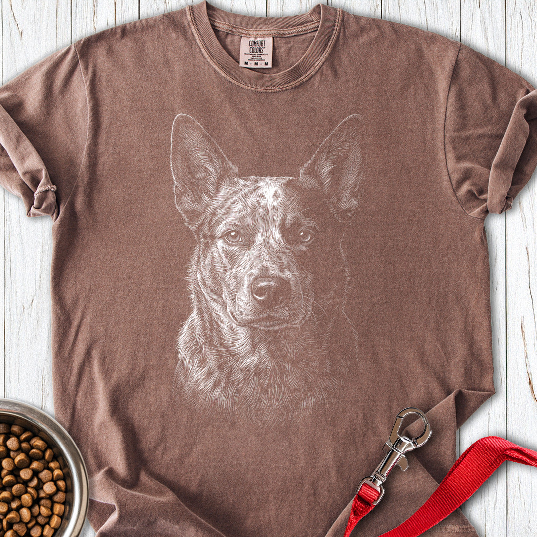 Australian Cattle Dog Engraved Premium Tee — Espresso