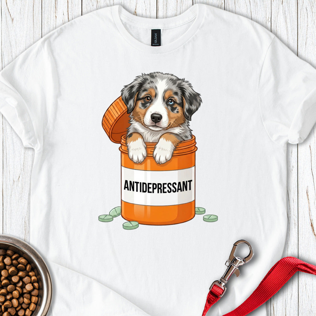 Australian Shepherd Antidepressant — White