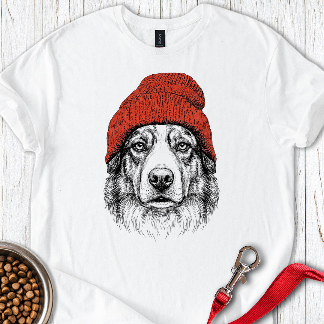 Australian Shepherd Beanie White