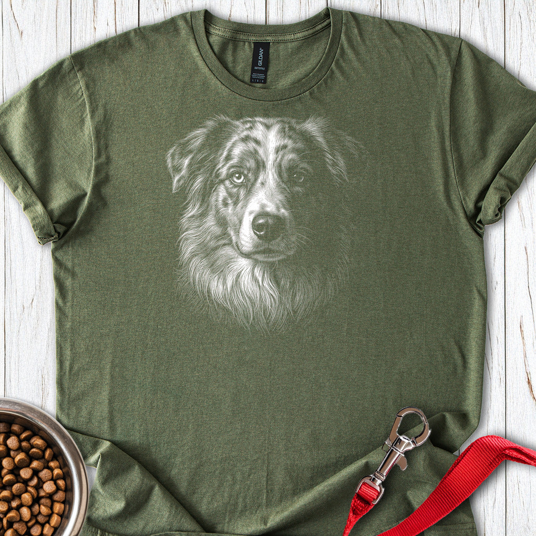 Australian Shepherd Engraved — Military Green