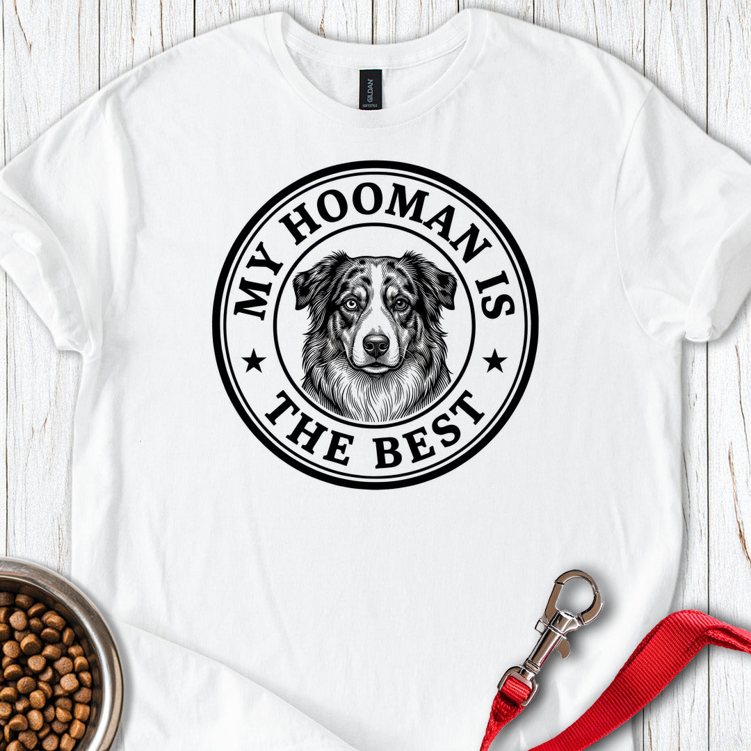 Australian Shepherd Hooman — White
