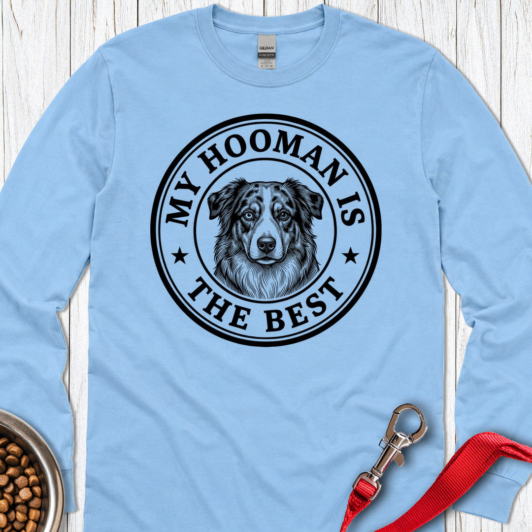 Australian Shepherd Hooman Long Sleeve — Carolina Blue