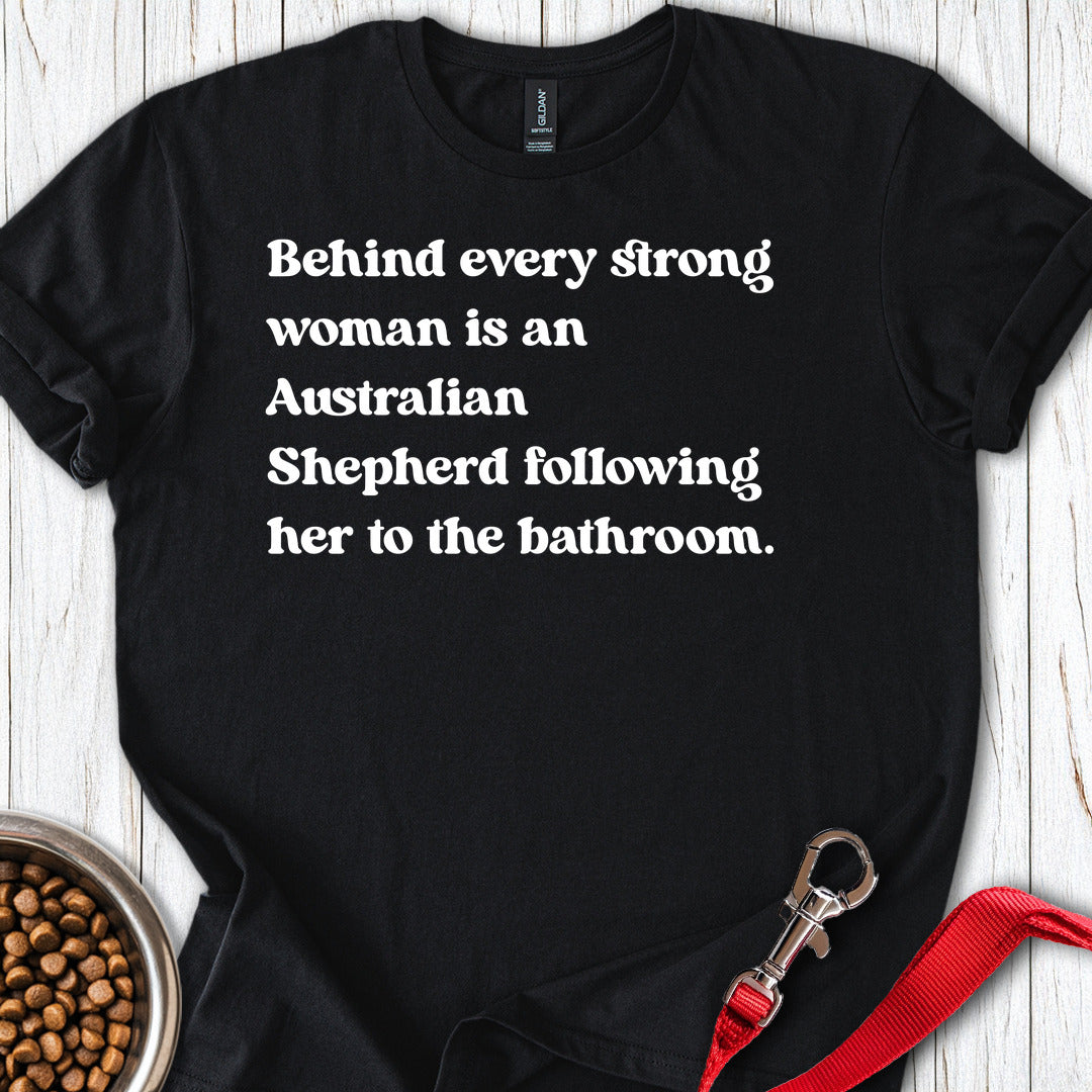 Australian Shepherd Strong Woman Black