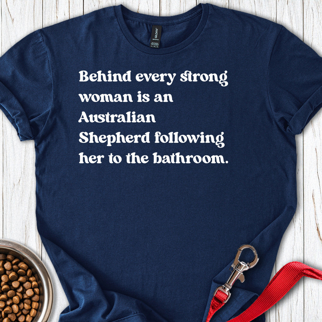 Australian Shepherd Strong Woman Navy