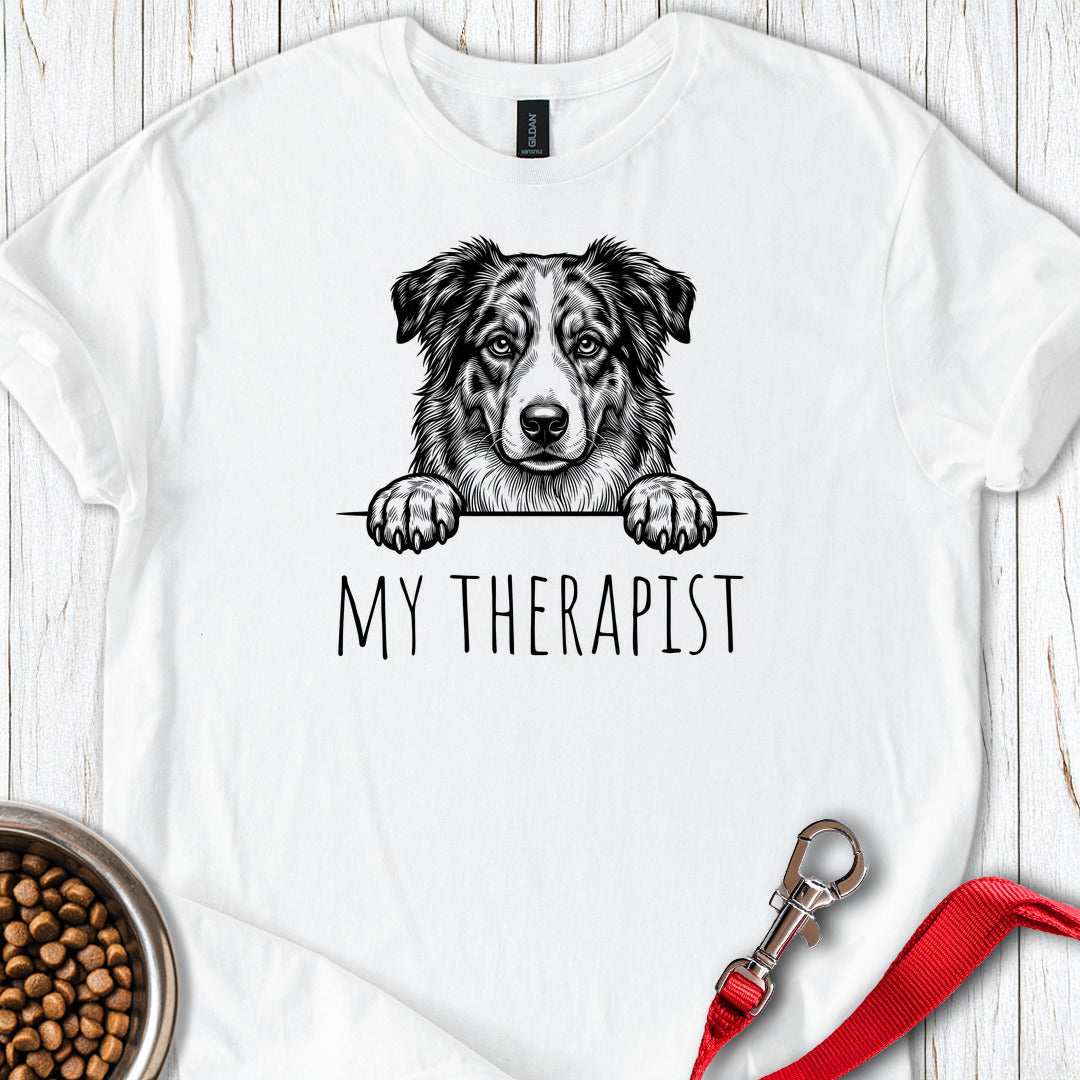 Australian Shepherd Therapist — White