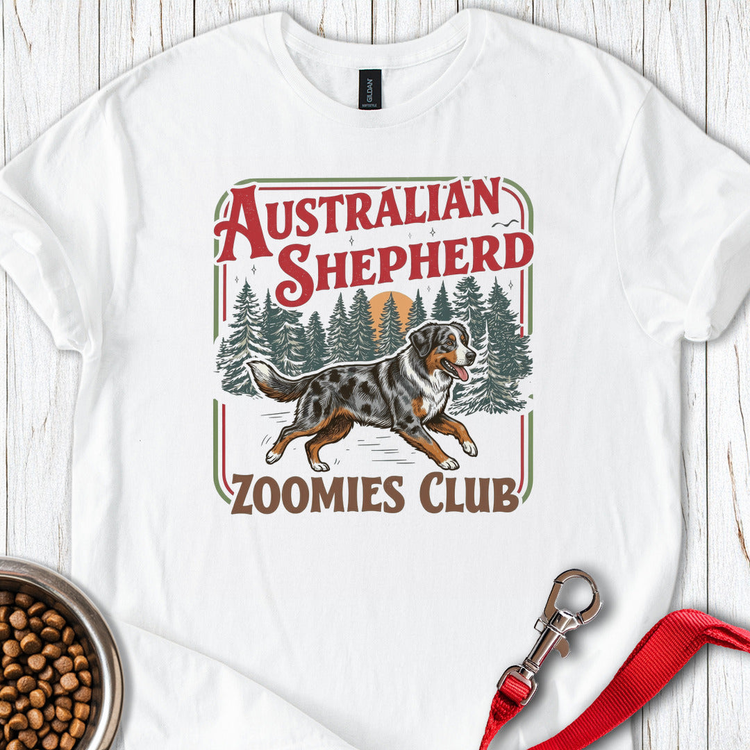 Australian Shepherd Zoomies Club — White