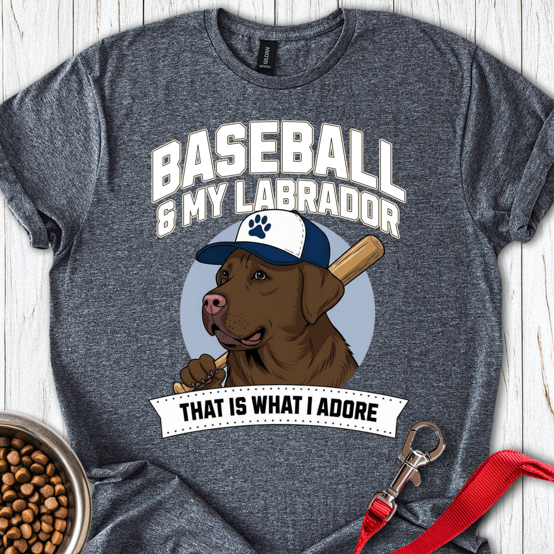 Baseball & Chocolate Labrador Dark Heather