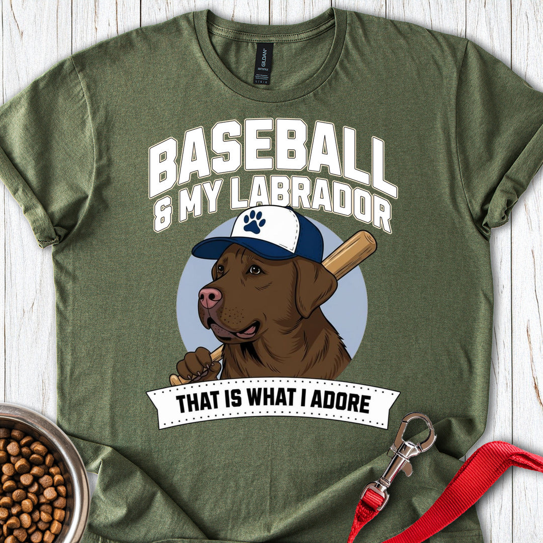 Baseball & Chocolate Labrador Military Green