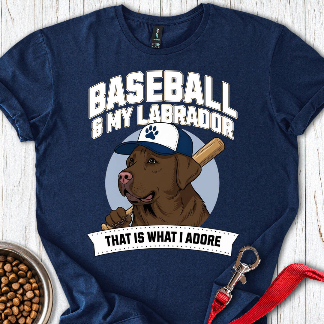 Baseball & Chocolate Labrador Navy