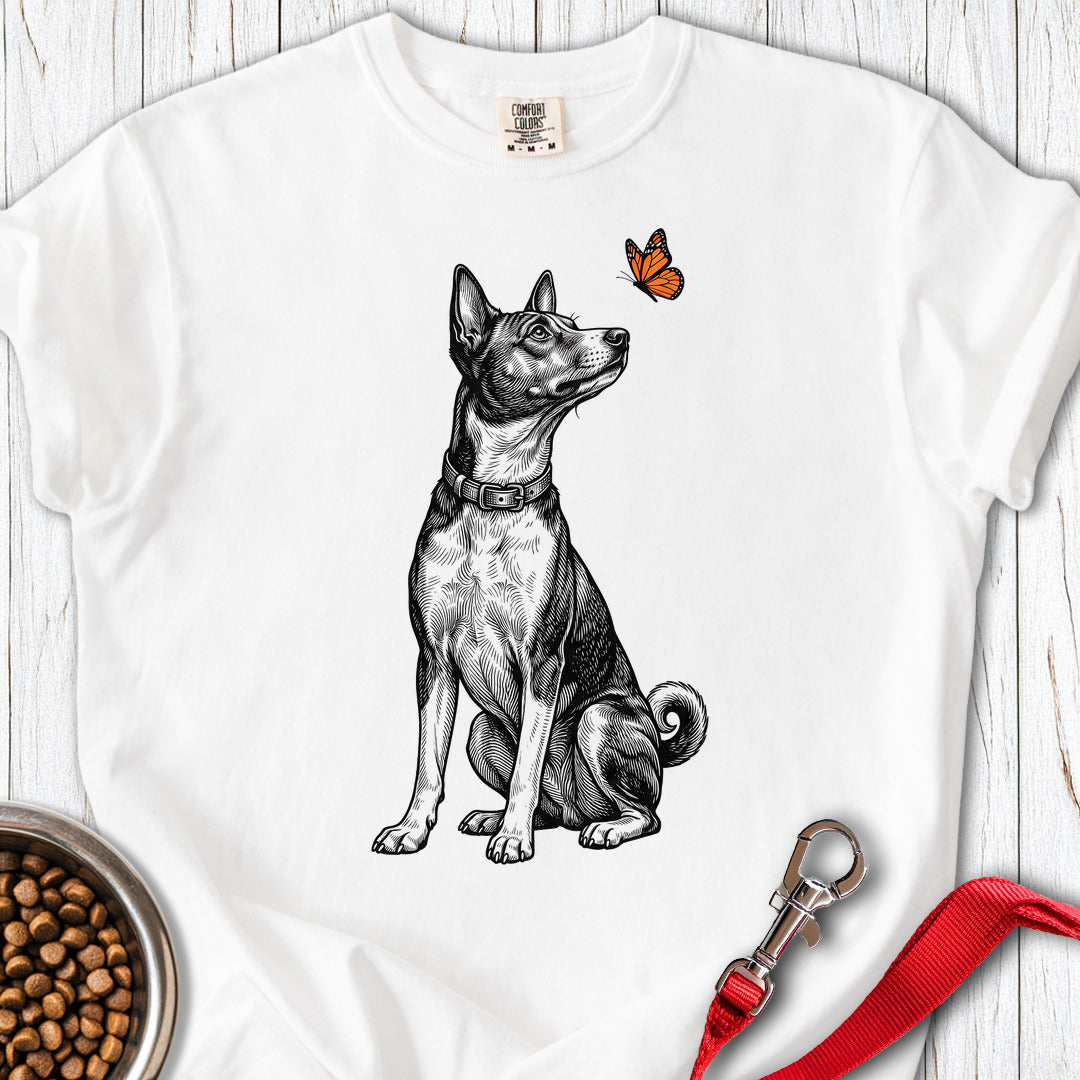 Basenji Butterfly Premium Tee — White