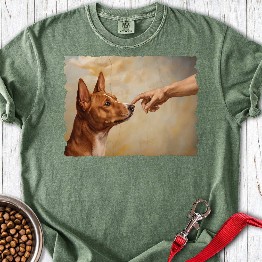 Basenji Creation Premium Tee — Moss