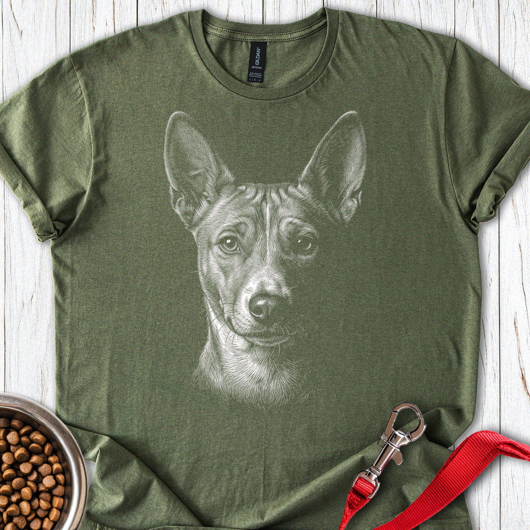 Basenji Engraved — Military Green