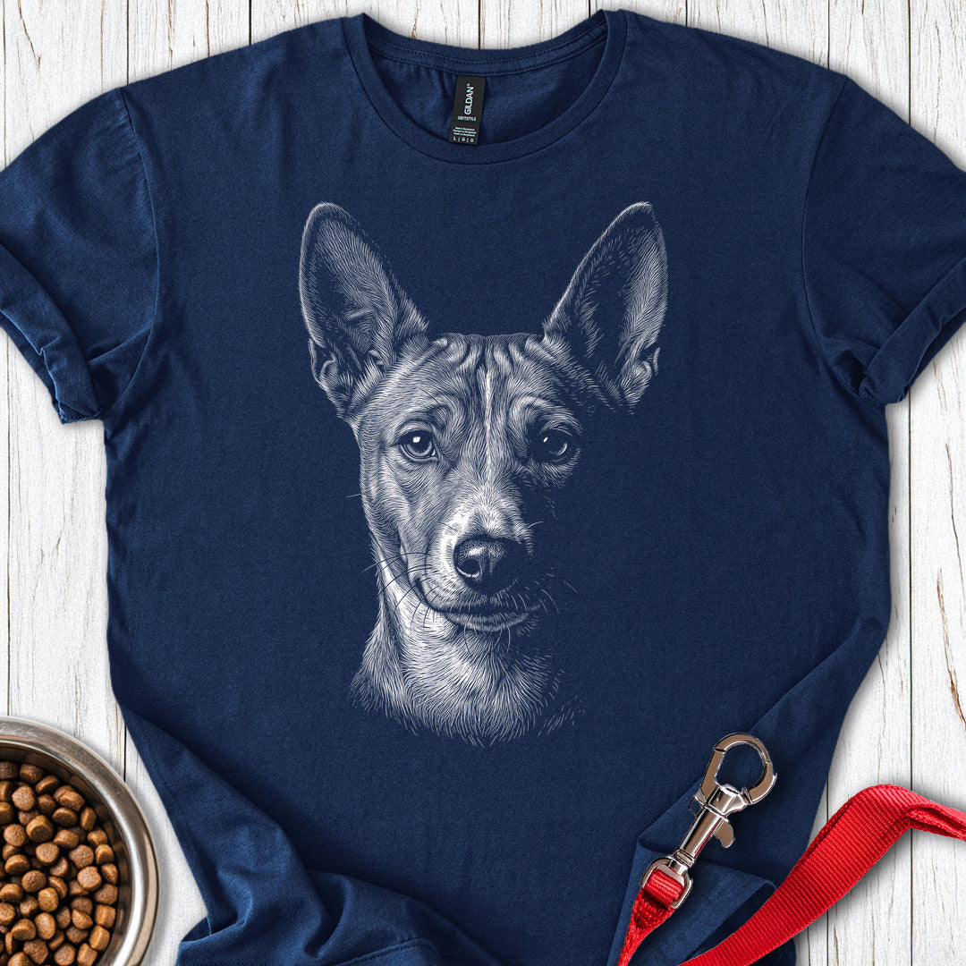 Basenji Engraved — Navy