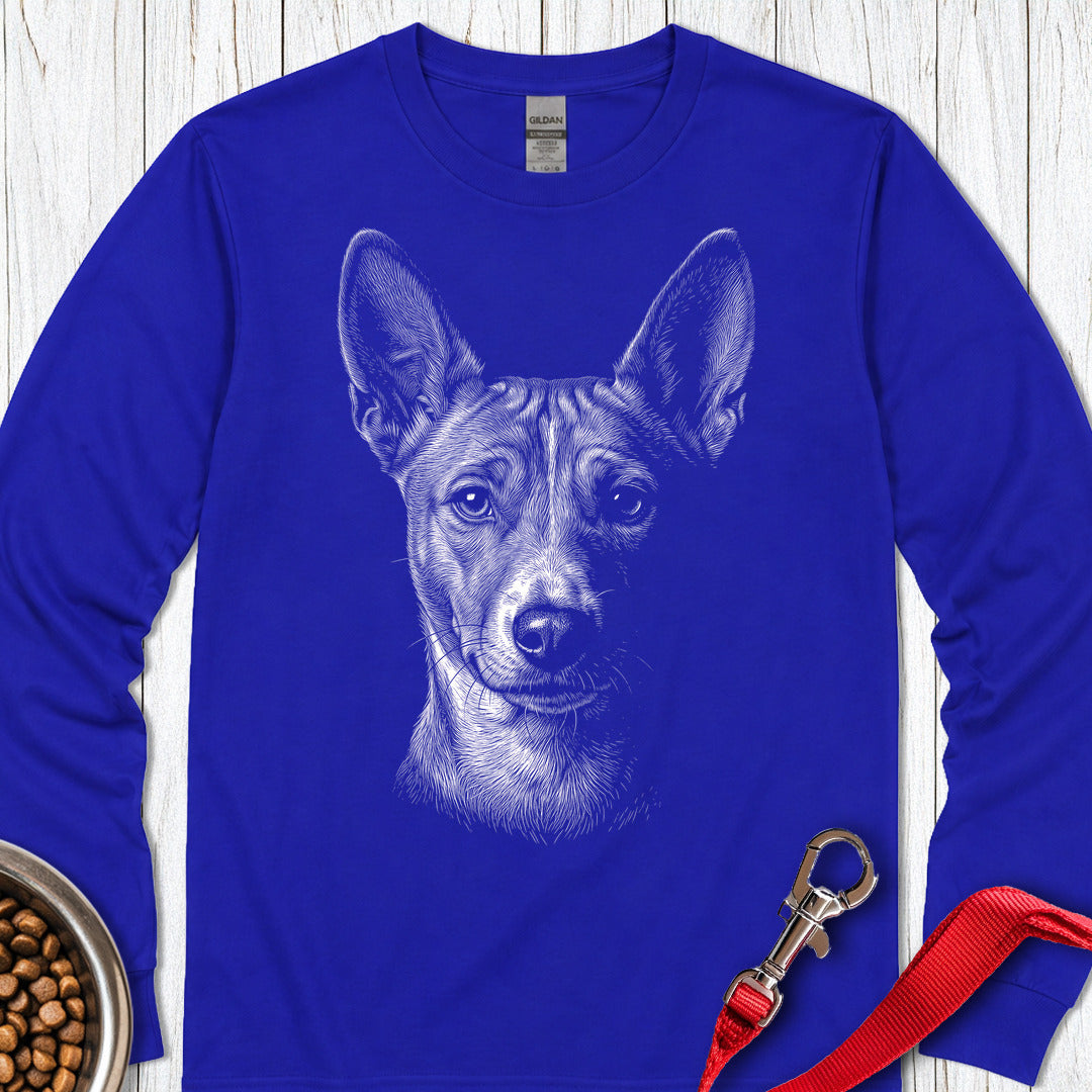 Basenji Engraved Long Sleeve — Royal