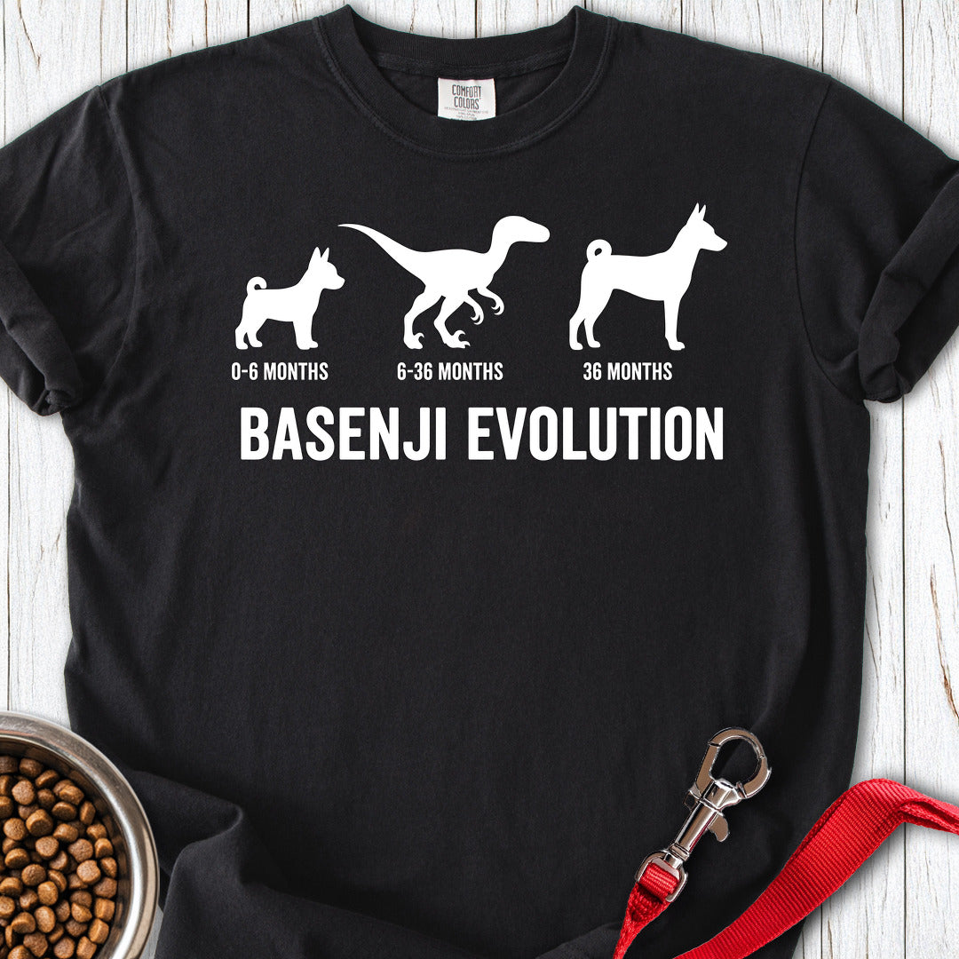 Basenji Evolution Premium Tee — Black