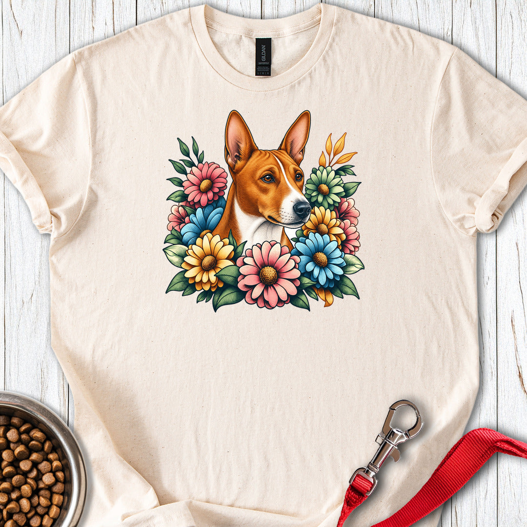 Basenji Flower Wreath — Natural