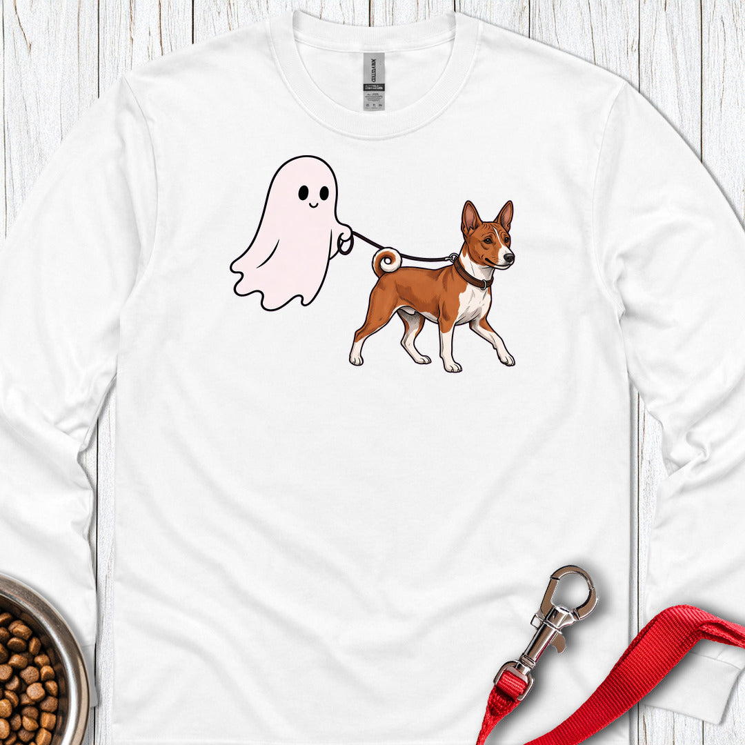 Basenji Ghost Walk Long Sleeve — White