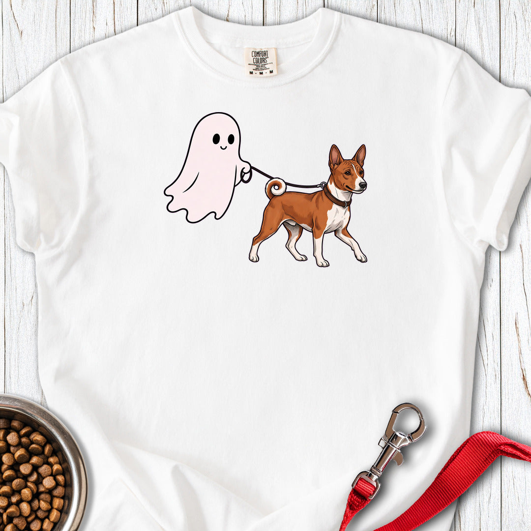 Basenji Ghost Walk Premium Tee — White