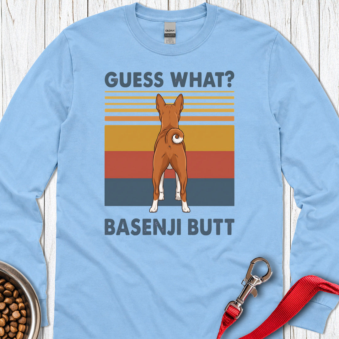 Basenji Guess What Long Sleeve — Carolina Blue