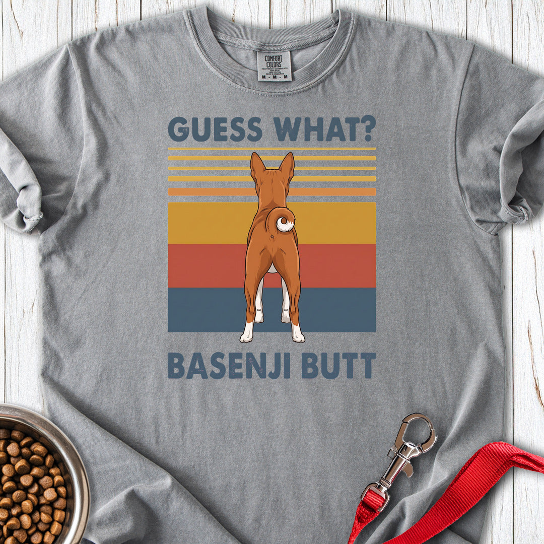 Basenji Guess What Premium Tee — Grey